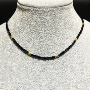 Black & Gold Beaded Necklace