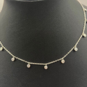 Tube set CZ’s Necklace