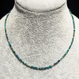 Seagreen & Silver Beaded Necklace