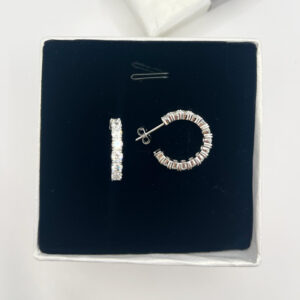 C.Z Half Hoops (2cm diameter), 3mm