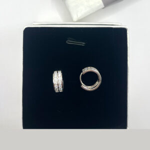 C.Z. Double Row Huggies