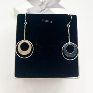 Open Disc Drop Earrings