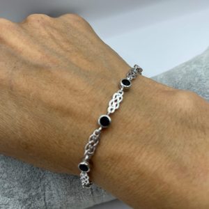 Black Infinity CZ Bracelet