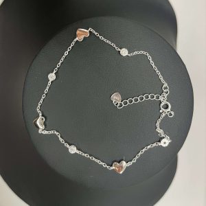Hearts with CZ Ankle Chain